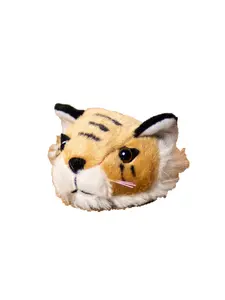 Wildcat Head Plushie - 3" Soft Orange with Black Ears & Nose for School Pride Mascot Gear