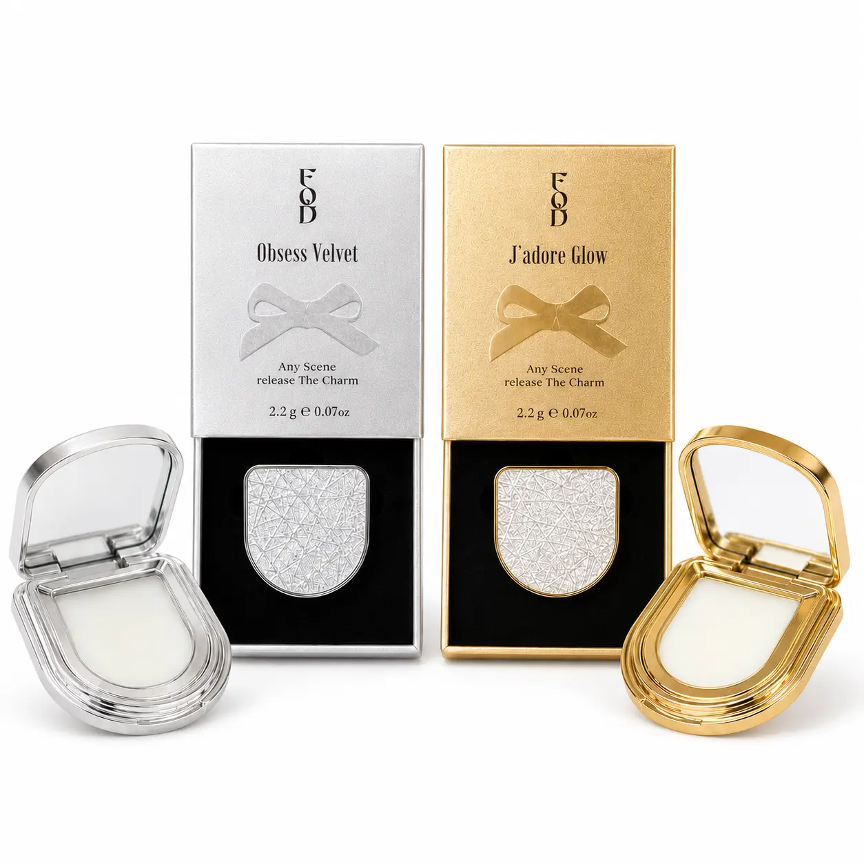 FQD Dual Scents Solid Perfume Balm Duo - Alcohol-Free, Hypoallergenic Stick for Sensitive Skin, Obsess Velvet Long-Lasting Fragrance Set with Fruity Floral & Citrus Woody Vanilla, Transparent Ingredient Formula, Ideal Behind The Ears, Fragrance Sets, Stic