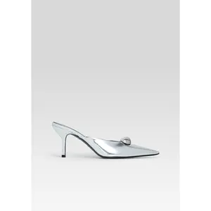 Francesca Leather Kitten Mule