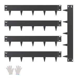 Steel Landscape Edging 5 Packs 39 x 4in Rust-Resistant Edging Border Black