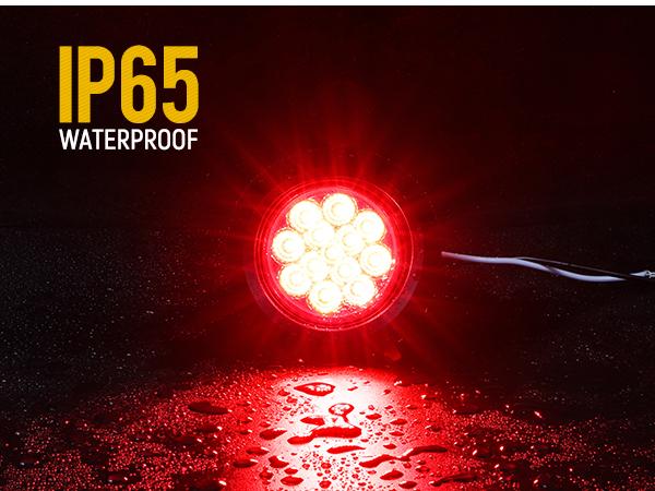 Partsam 20Pcs 2.5 inch Round 13LED Side Marker Clearance Lights with Pigtail and Grommets for Trailer RV Semi-trucks Flatbeds (10 Amber + 10 Red)