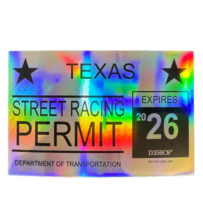 50 states 2025 Laser Street Racing Permit Sticker
