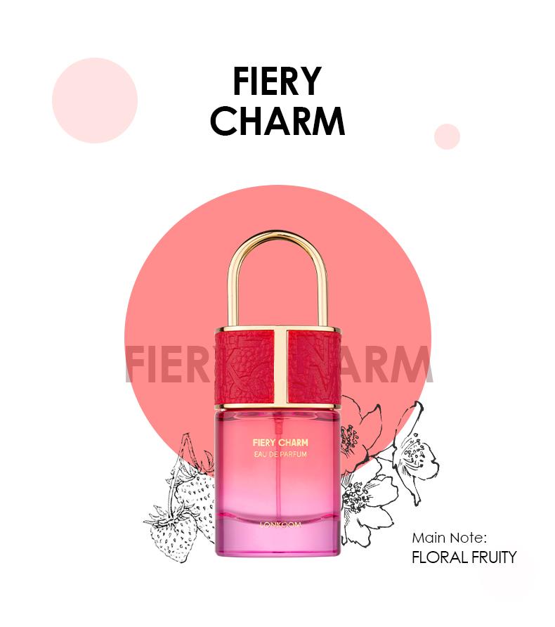 LONKOOM FORBIDDEN DARKNESS FIERY CHARM PINK TEMPTATION EAU DE PARFUM 50ML Long lasting fragrance for women and men Perfume Ambers Tuberose