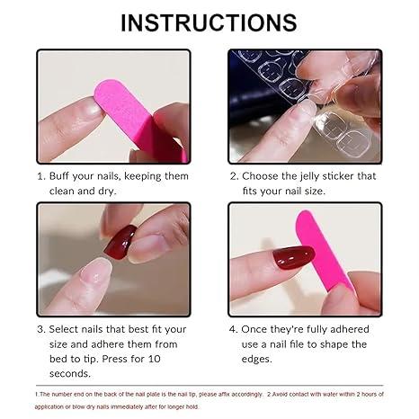 Valentine’s Limited! Glossy Pink Press-On Nails (24pcs/Box) + Free Jelly Glue & File  2026 Viral Manicure Reusable