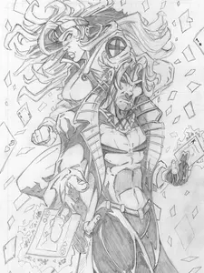 Remi & Rogue with 52 Raining Cards. Limited Print Series