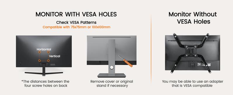 HUANUO Fully Adjustable Single Monitor Arm, Mount for 13–34 Inch Screens, Tool-Free VESA Installation, Cable Management, Supports Up to 19.8 lbs, Max VESA 100x100mm HUANUO Fully Adjustable Single Monitor Arm, Mount for 13–34 Inch Screens, Tool-Free VESA Installation, Cable Management, Supports Up to 19.8 lbs, Max VESA 100x100mm