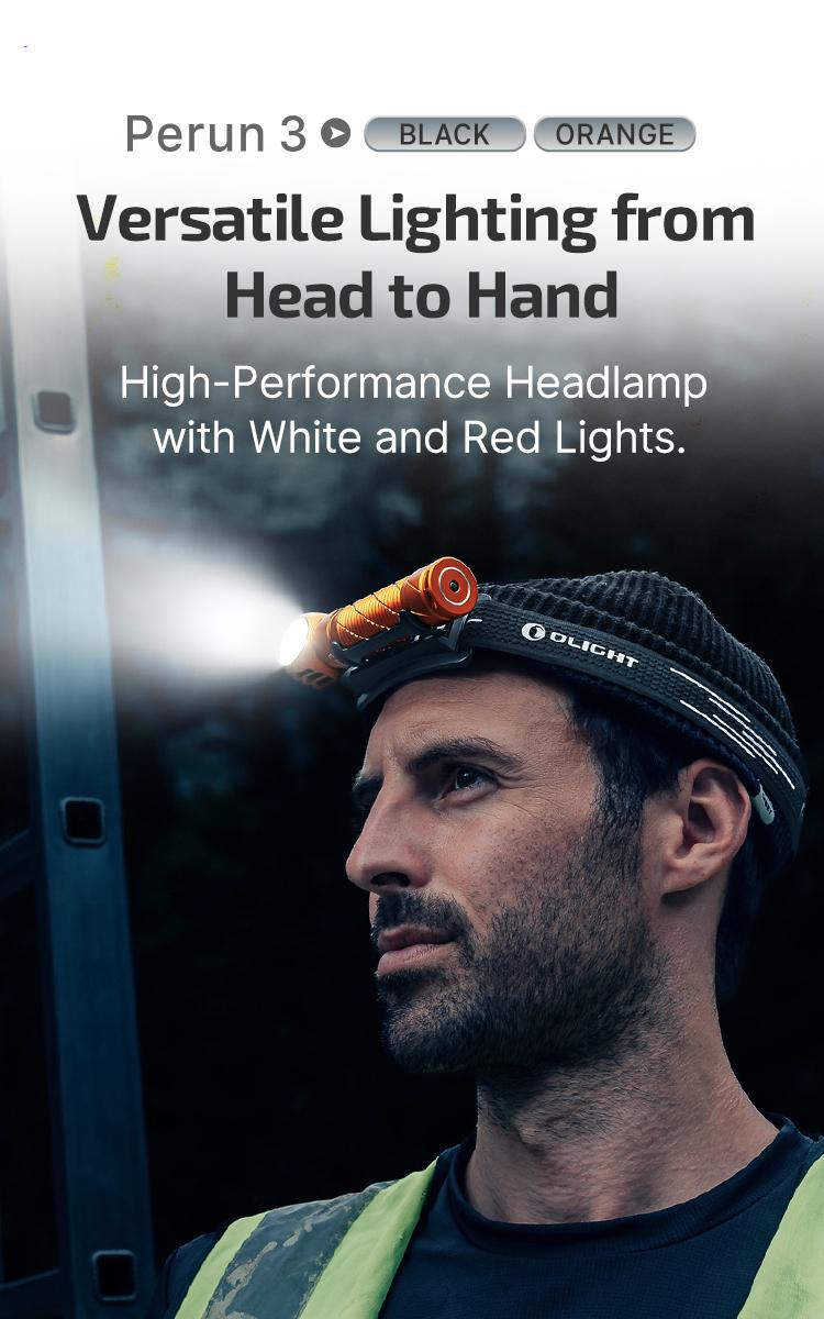 OLIGHT Perun 3 Headlamp 3000 Lumens White Light and Red Light