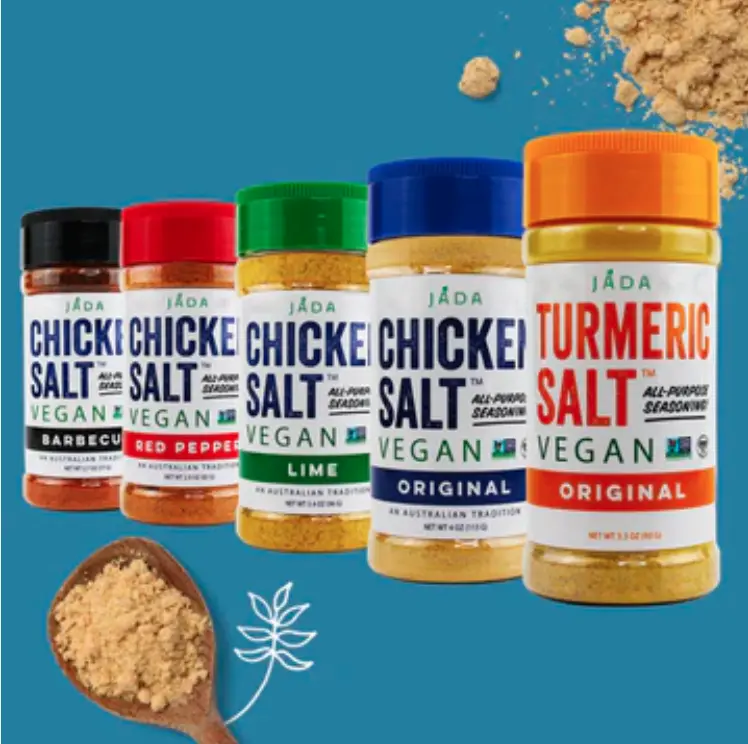JADA Spices Chicken Salt Spice and Seasoning Set - Pack of 5 - Vegan Keto Paleo Friendly - Original Turmeric Red Pepper Lime Barbecue - Preservative Additive Free - All Purpose for Cooking BBQ Grilling Rubs Popcorn