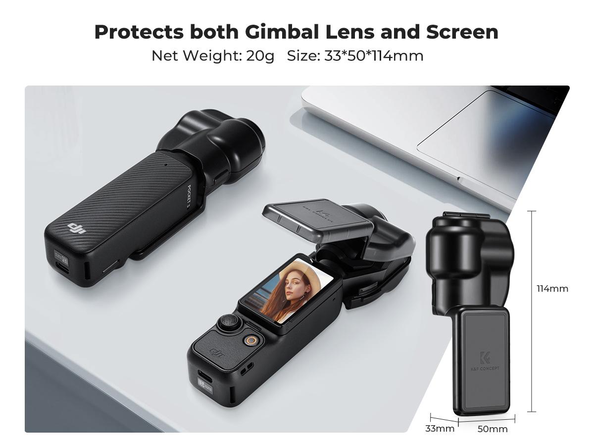 K&F Concept Protective Cover Case for DJI Osmo Pocket 3, Gimbal Screen Protector Lens Guard, Plastic Case Pocket 3 Accessories