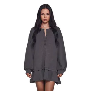 First Glances Trapeze Dress - Gray