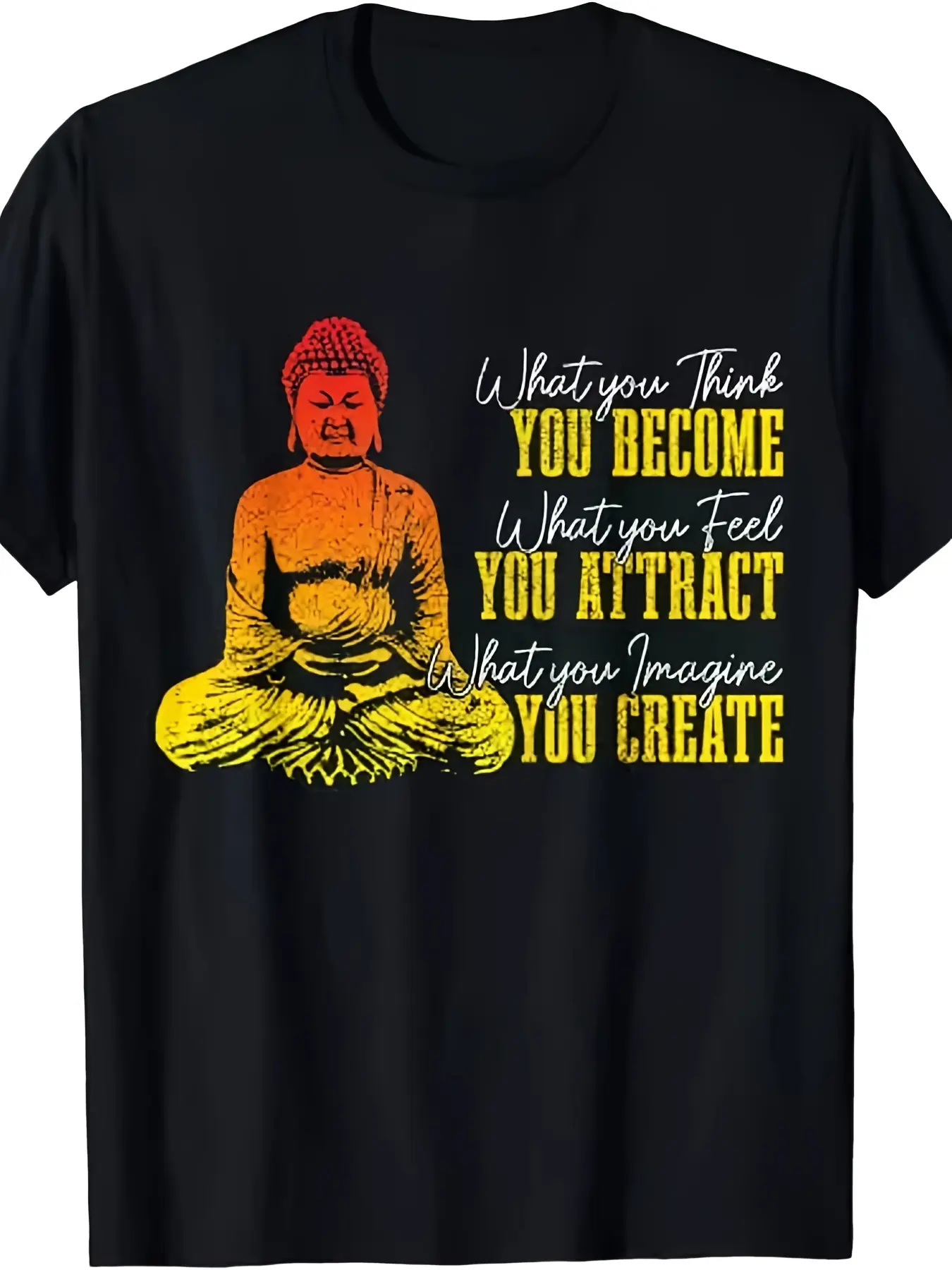 NEW Buddha Buddhism Quote Mandala Meditation Spiri unisex soft cotton short sleeve t shirt, vintage graphic casual tee for men women teens, perfect birthday holiday gift for camping travel gym daily street  wear