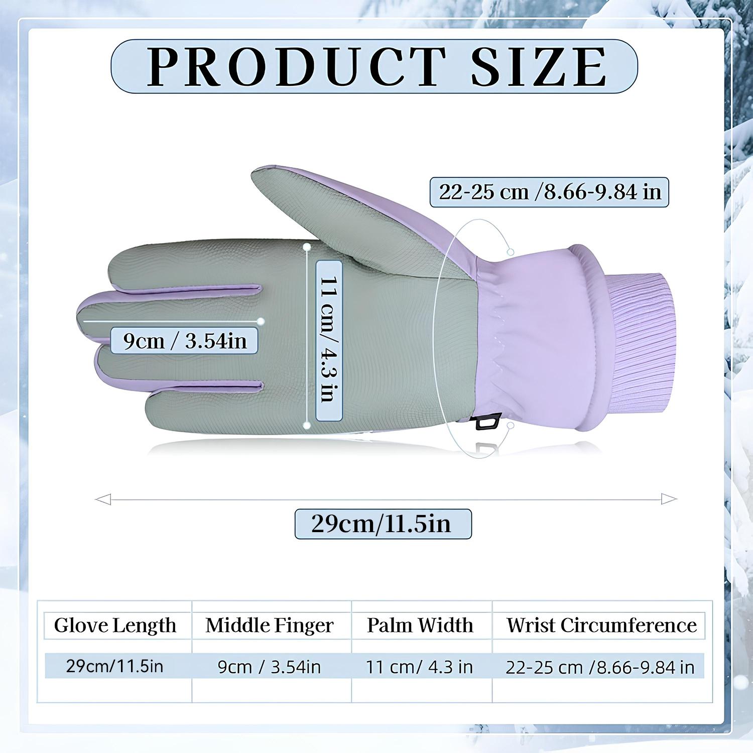 Winter Ski Gloves, Women Men Ski Gloves Thermal Warm Touch Screen,Waterproof Breathable Snowboard Gloves for Cold Weather,Thermal Warm Snow Glove for Skiing Running Cycling Hiking Driving