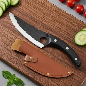 Hand-Forged Sharp Cutting & Chopping Tool, Dual-Use with Black Oak Handle for Men
