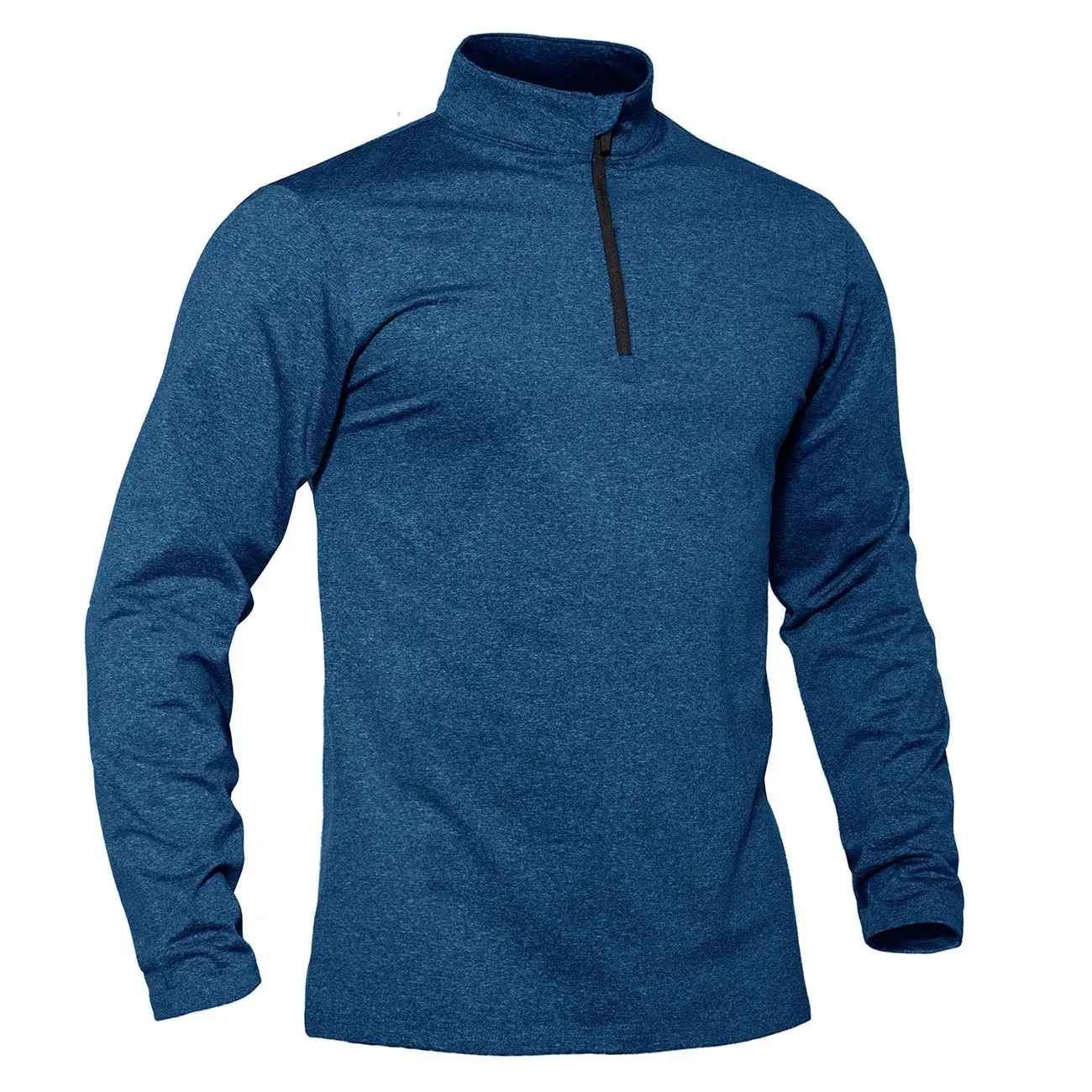 MAGCOMSEN Men's 1/4 Zip Fleece Lined Long Sleeve Gym Sweatshirt - Lightweight Athletic Outerwear for Running, Training, Biking, Hunting