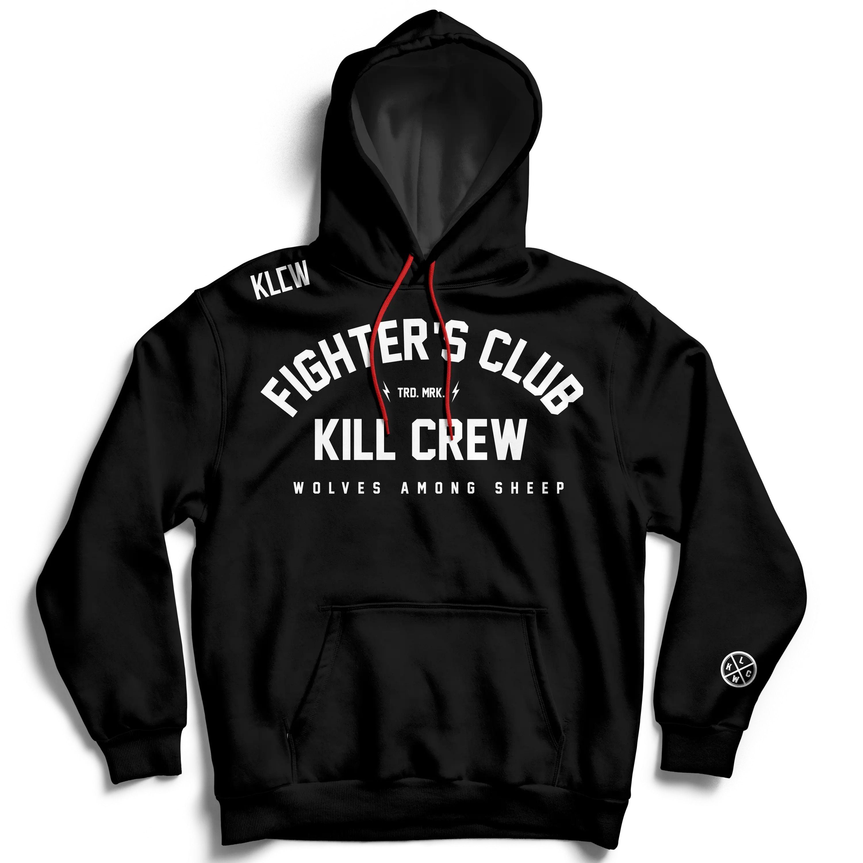 Kill Crew Fighters Club Mens Hoodie - Cotton-Polyester Fabric, Soft, Fitted, Mensfashion, Tailored Hoodie Look with Street Edge Tops, Graphic Print, Hooded Top