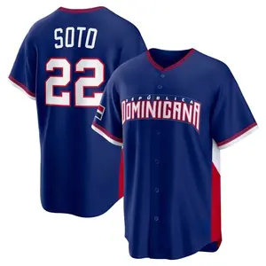 Dominican Republic Baseball Jersey #22 Juan Soto 2026 World Baseball Royal Limited Stitched Shirt