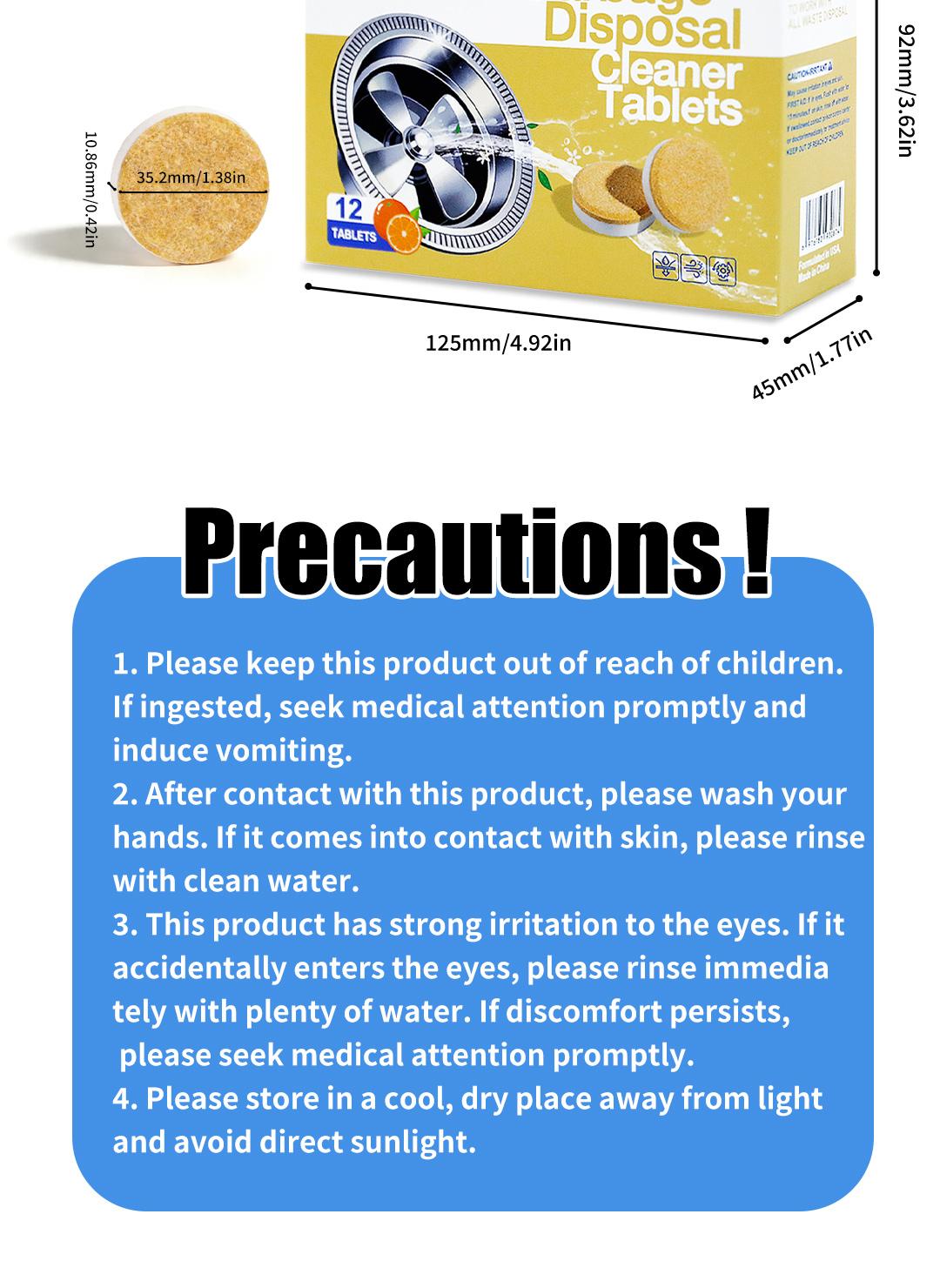 SOPAMI Garbage Disposal Cleaner Tablets Safe for Septic Systems, Removes Grime & Refreshes Disposals