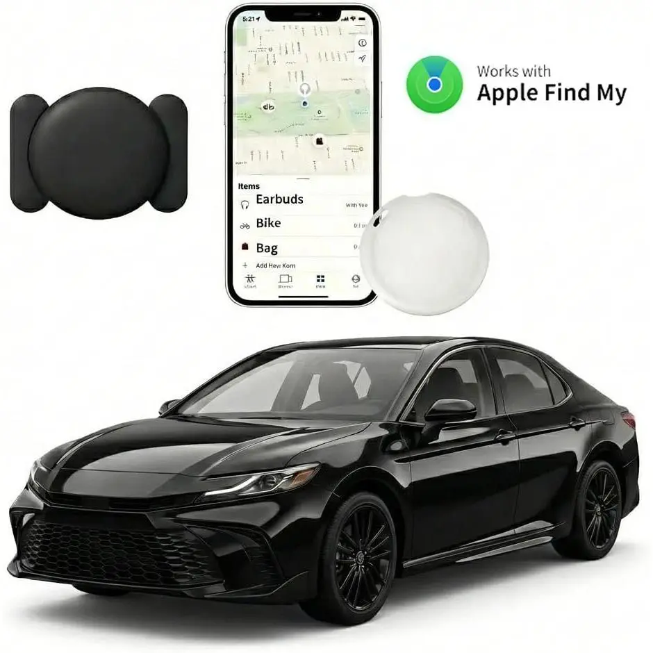 Waterproof Mini GPS Tracker, Hidden Real-Time Location Device with Magnetic Mount for Cars & Valuables - Works with iPhone & iPad Find My App, No Monthly Fee