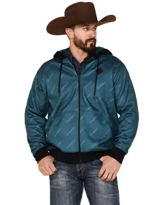 Hooey Men's Butte Monogram Logo Full-Zip Hooded Jacket - Hh1192tl