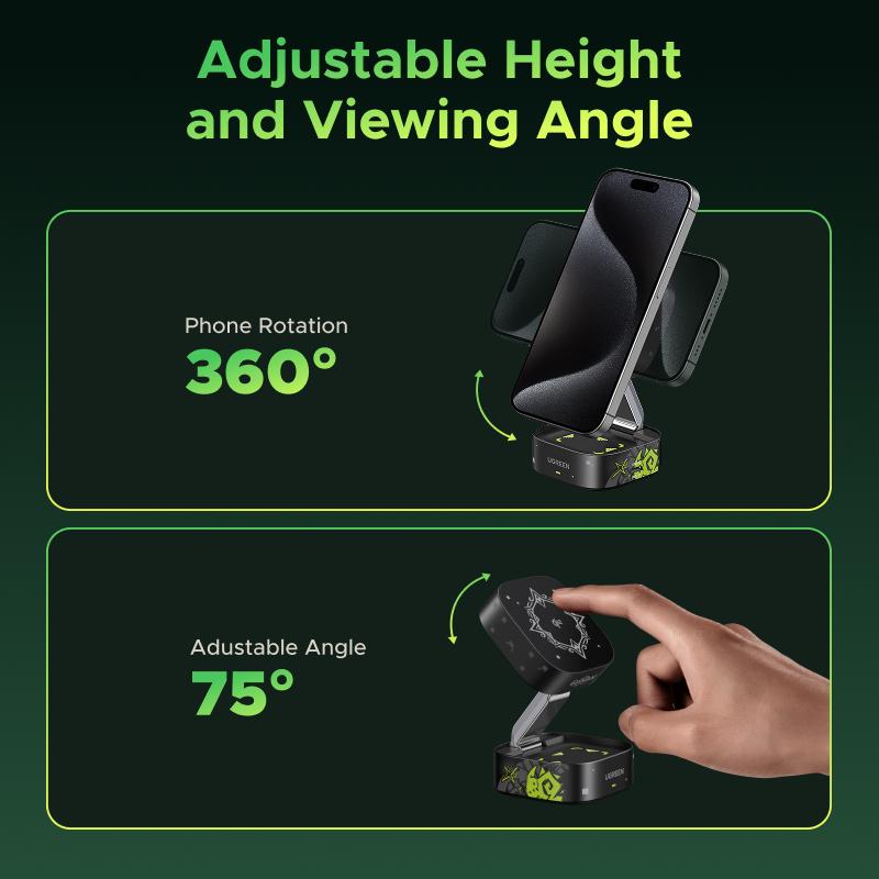 Genshin Impact X UGREEN Limited 4-Piece Genshin Impact Bundle with 20000mAh Power bank,65W 3-Ports Charger,PD100W Cable,2in1 MagFlow Wirless Charger, for iPhone 17 Series,September Restock，TikTokShopBlackFriday ,TikTokShopHolidayHaul