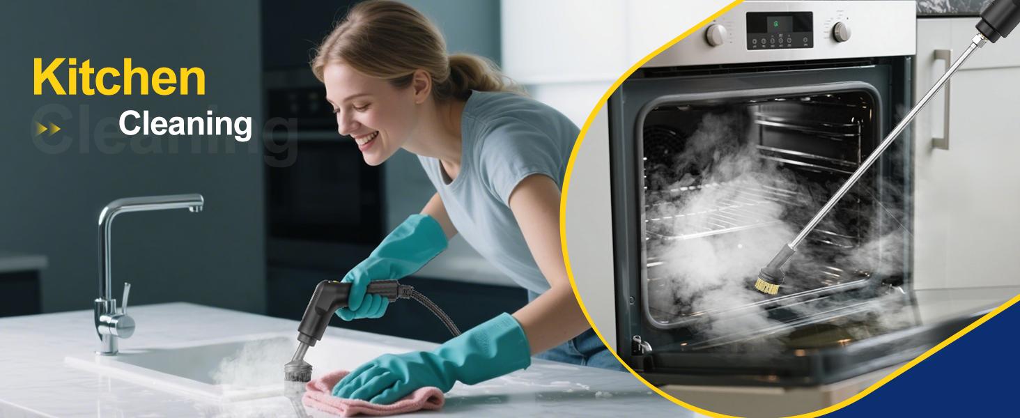 Powerful 2500W Handheld Steam Cleaner, 3-Level Handle Control, 20 Attachments Powerful 2500W Handheld Steam Cleaner, 3-Level Handle Control, 20 Attachments