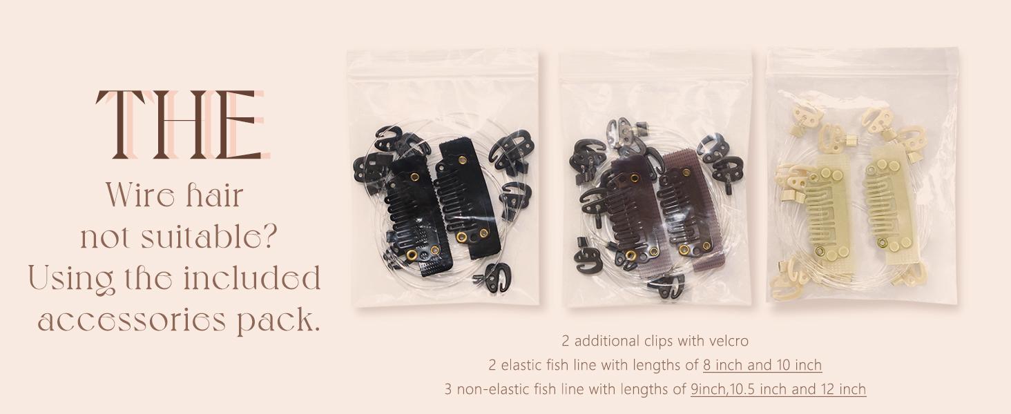 Sunny Wire Invisible Real Human Hair  12-24“ Length Natural Straight Soft and Easy to wear Women luxy hair Festive Gift Ideas#TiktokShopSpringGlowUp