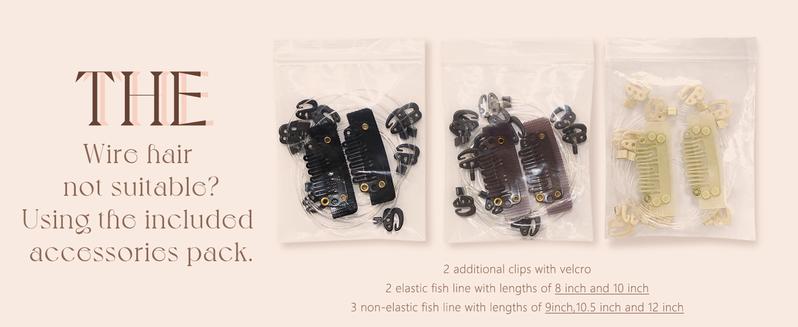 Sunny Wire Invisible Real Human Hair  12-24“ Length Natural Straight Soft and Easy to wear Women luxy hair Festive Gift Ideas#TikTokShop