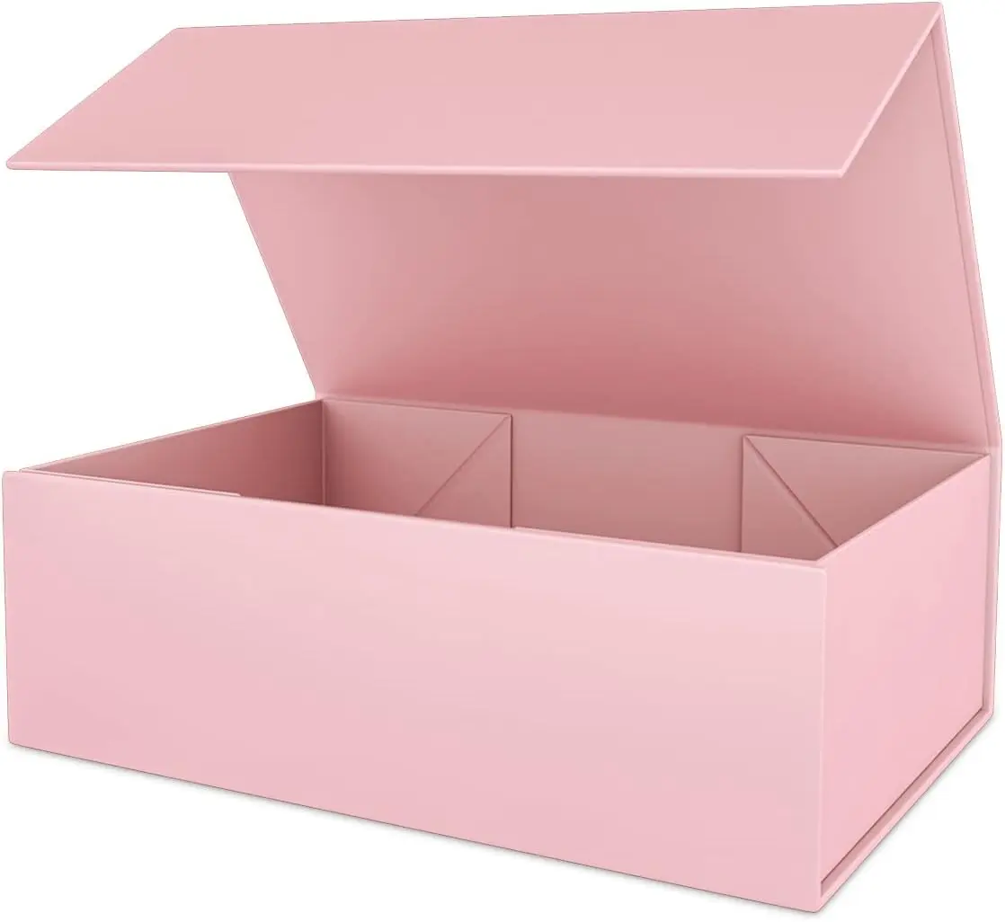Pink Magnetic Gift Box with Lid 10x6x3 Inch | Luxury Gift Box for Presents, Bridesmaid Proposal Box, Birthday Gift Box | Elegant Gift Wrapping Box for Wedding, Baby Shower, Bridal, Anniversary & Holiday Gifting