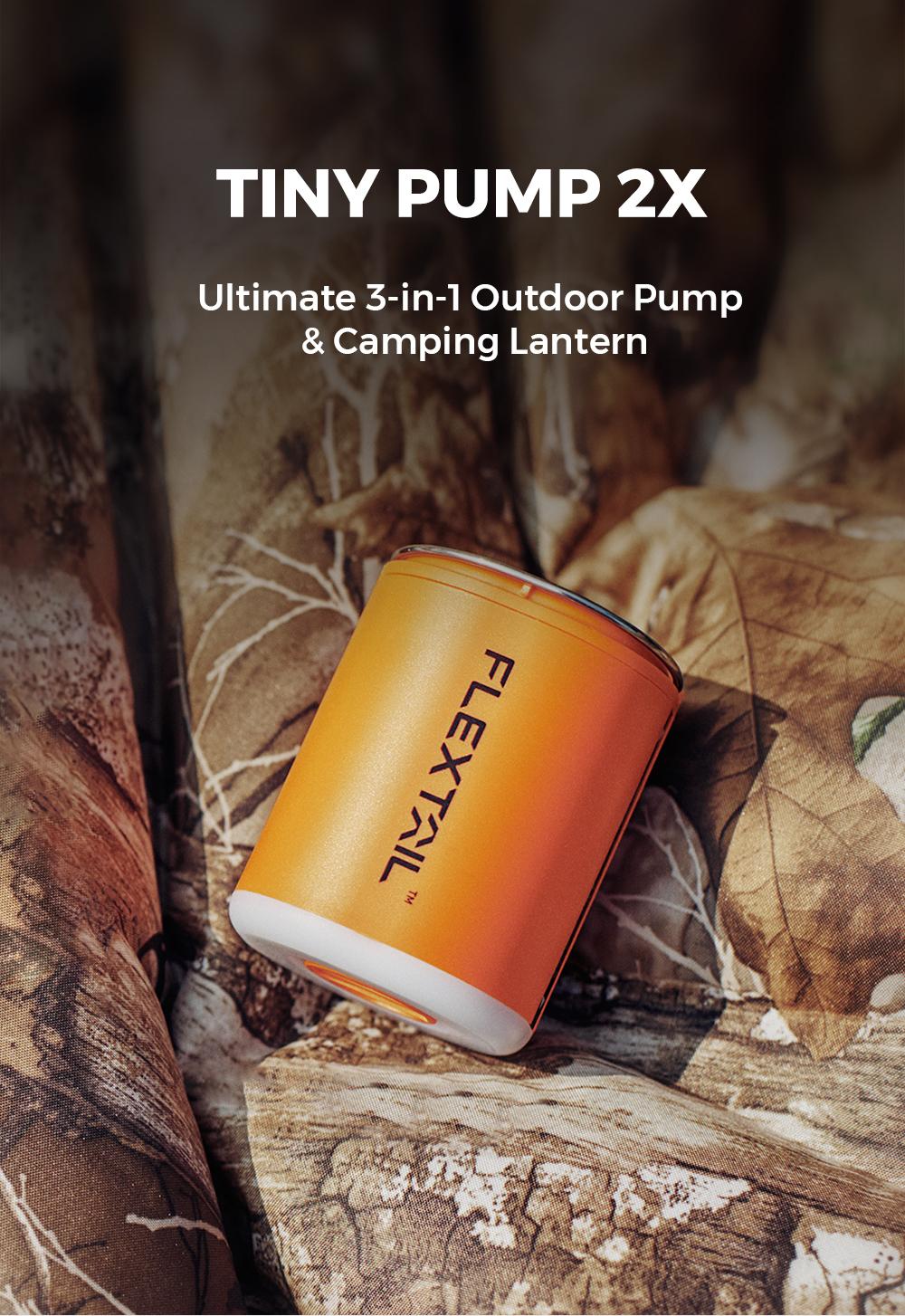 FLEXTAIL 3.3oz 4kPa TINY PUMP 2X Portable Air Mattress Pump with Magnetic Design, for Sleeping Pads Pool Floats Swimming Rings Airbed Double Travel Accessories Camping Supplies Camping Set