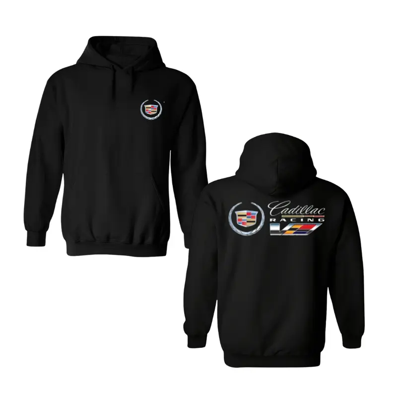 Cadillac Hoodie, Retro Racing Emblem Graphic with Soft Cotton Fabric, Unisex Fit for Car Lovers, A Perfect Gift for Drivers, Racing Fans, and Classic Luxury Auto Enthusiasts