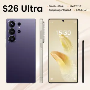 2026 S26 Ultra 5G Unlocked Phone Gift Set: 12GB+512GB, Android 15, 6.99" HD Display, 78MP+108MP Cam, 8000mAh Battery, Stylus & Protector Included