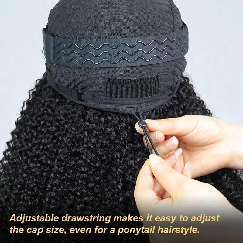 [New In] Bling Hair 13x6 Glueless Wigs Easy To Wear Deep Wave 13x4 Invisible Elastic Drawstring Wig Human Hair 180 Density Pre Plucked Hairline Pre Cut Frontal Wig For Black Women