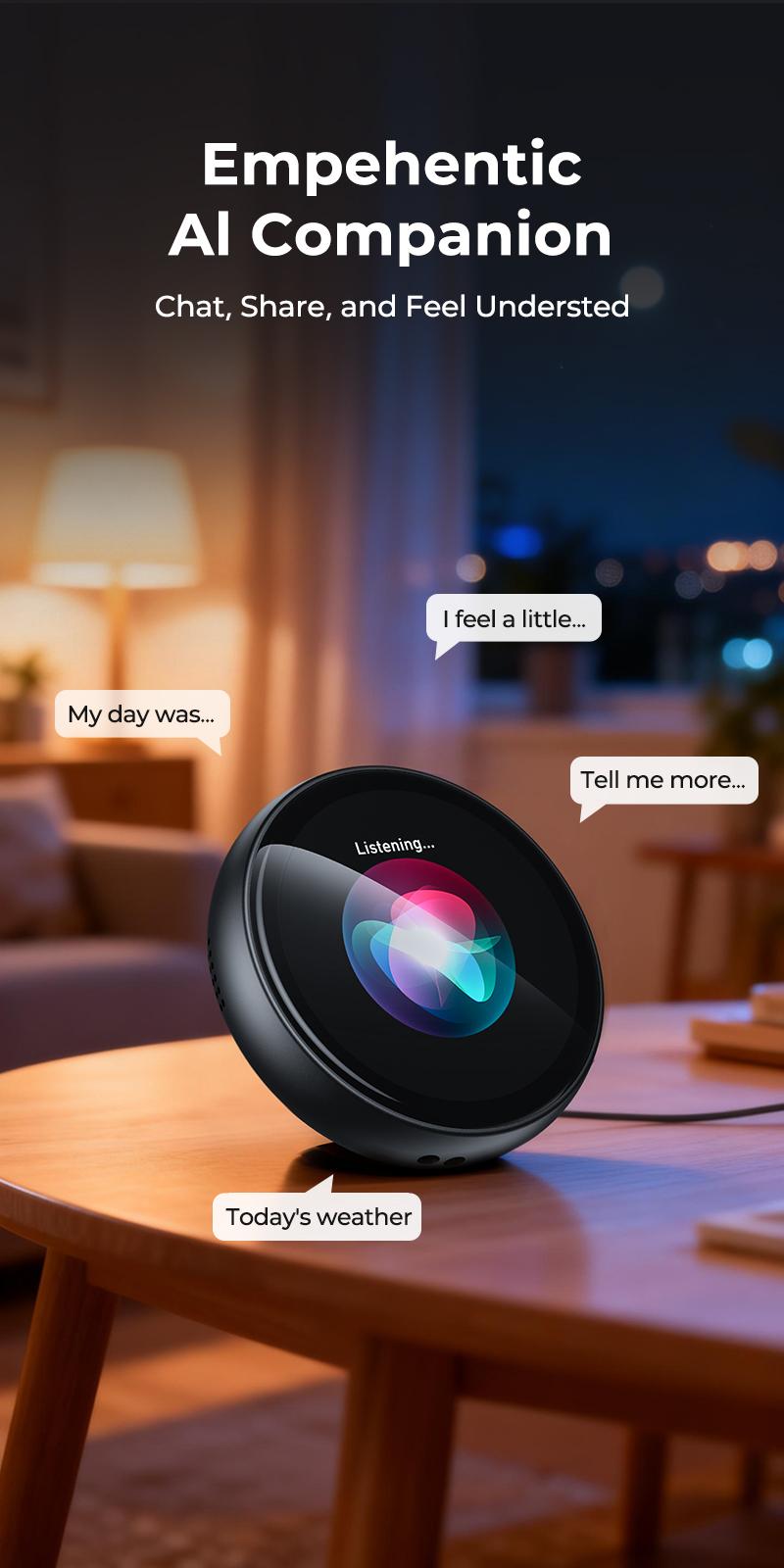 ZNP AI Badge for Conversational Chat Emotional Companionship Portable Electronic Device for Enhanced Communication Skills and Emotional Support Boundless Warmth Anytime Anywhere AI robot