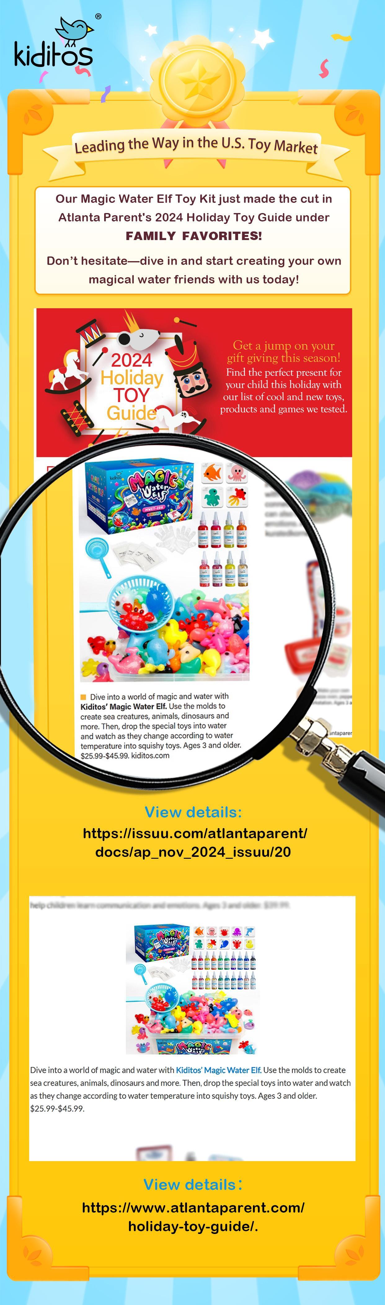 Kiditos  Magic Water Elf Toy Kit with Magic Gels, Molds - Imaginative Play, Christmas Gifts, Birthday Gifts, Party Favors, and Family-Friendly DIY STEM Projects