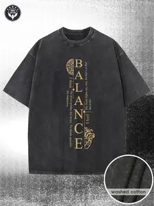 230g Washed T-shirt | Balanced Print, High-Quality Wax Print, Machine Washable, Suitable for Summer, Outdoor Activities, Holiday Gifts