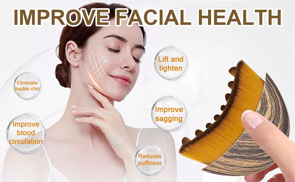 Lymphatic Contour Face Brush, Lymphatic Brush Set – 1 Brush With Box, Contour Face Brush For Lymphatic Drainage, Lymphatic Drainage Massager, Ergonomically Designed To Fit The Skin Precisely