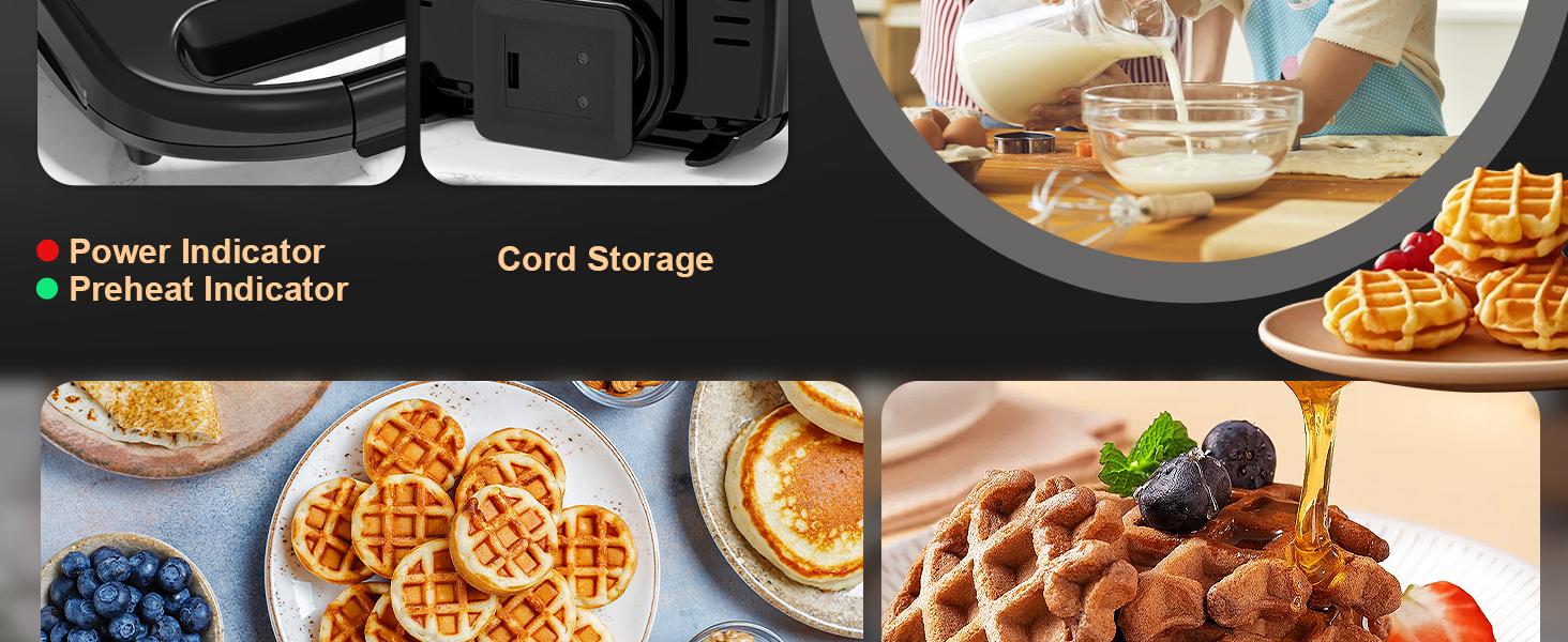 Mini Waffle Maker Machine, Small Waffle Bites Maker for Kids, Makes 8 x 2 inch Tiny Waffle Bites, Ideal for Breakfast, Snacks, Desserts and More Kitchen Appliances Portable Mini Waffle Maker Machine, Small Waffle Bites Maker for Kids, Makes 8 x 2 inch Tiny Waffle Bites, Ideal for Breakfast, Snacks, Desserts and More Kitchen Appliances Portable