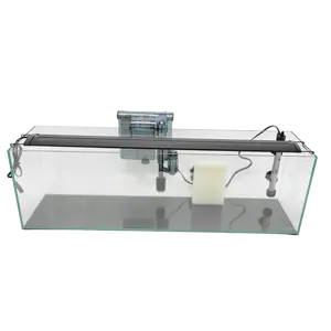 11 Gallon Ultra Low Iron Glass Bookshelf Aquarium Kit 5mm (31.88"x7.87"x9.84")
