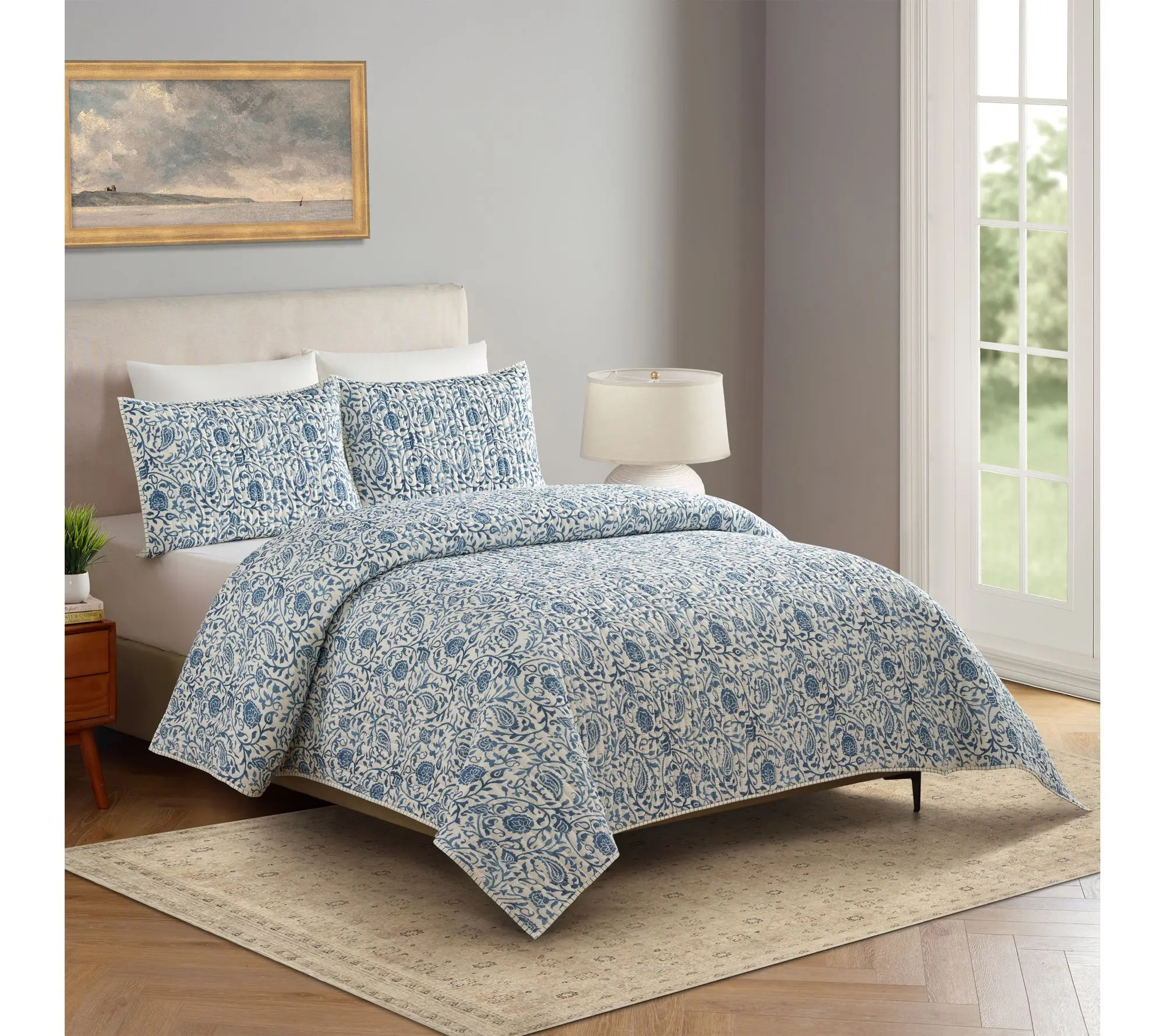 Modern Heirloom Eden Paisley 3-PC Full/Queen Quilt Set