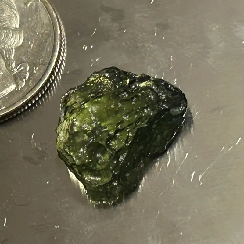 Genuine Raw Czech Moldavite Tektite Crystal – 2.0g Pristine Chlum Collector Grade... random crystals