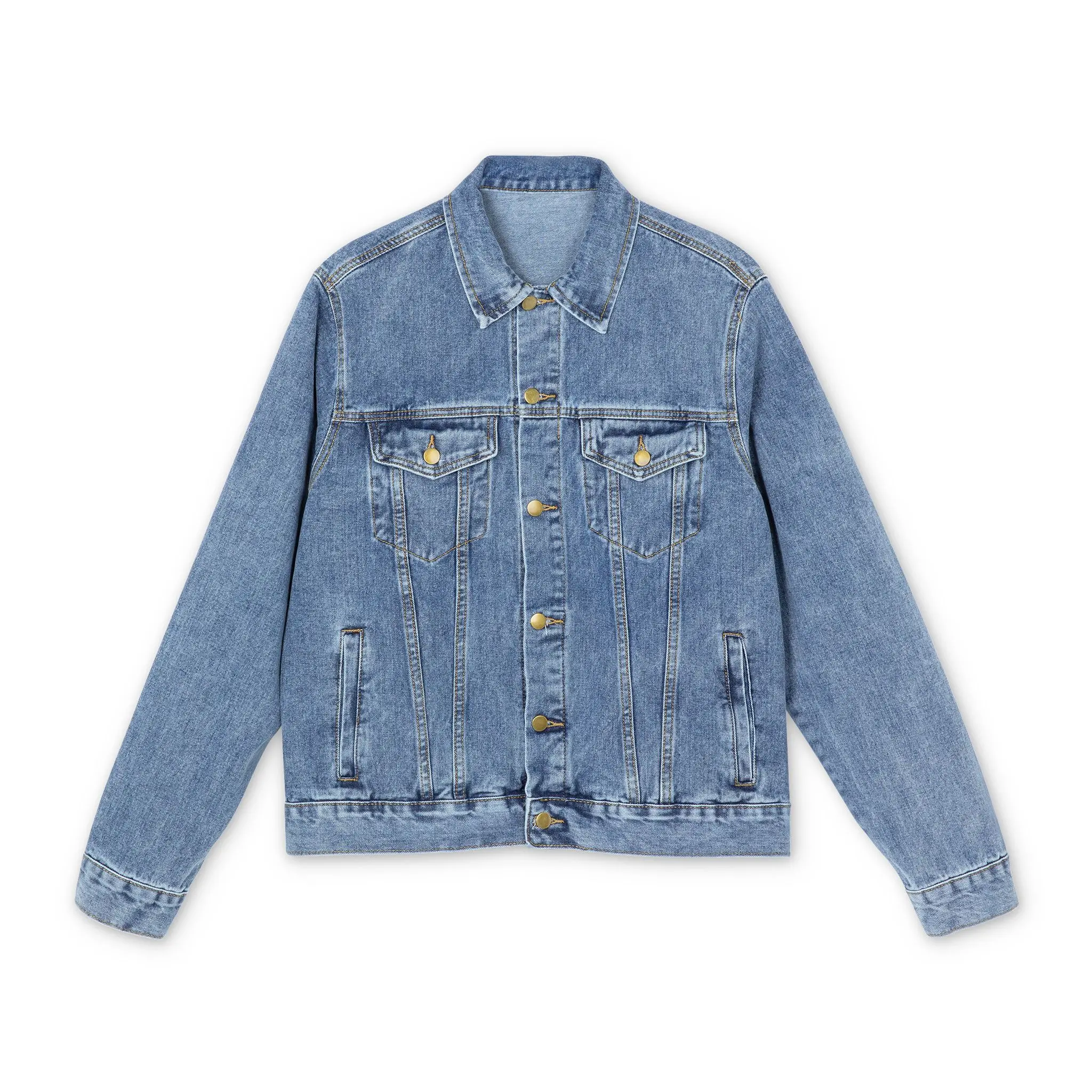 Witch Hat Illustration Men's Denim Jacket | Spell Injustice Back Embroidery