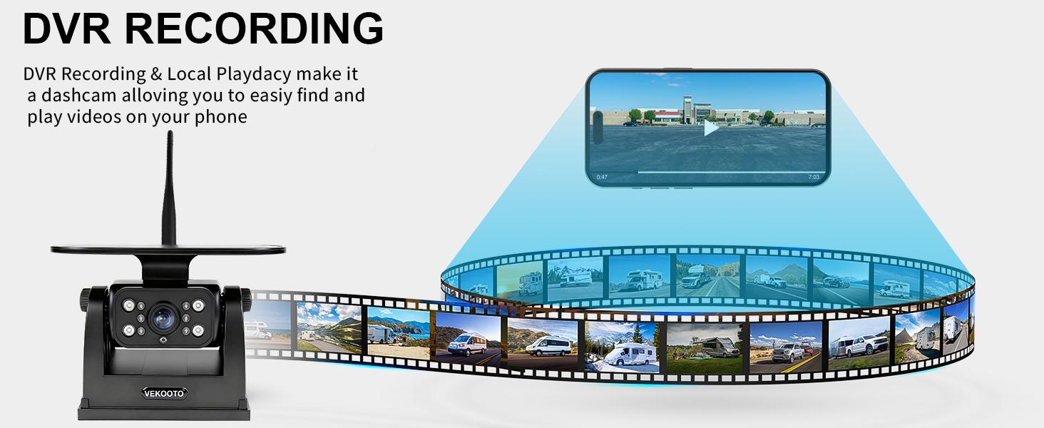 VEKOOTO MZ6 WiFi Magnetic Solar Backup Camera 10500mAh Rechargeable Battery Wireless for Truck RV Trailer Car Easy Hitching Gooseneck Horse Boat Travel Trailer Fifth Wheels RV Camper Reverse for iPhone iPad Android Metal Digital Mount Safety Waterproof Ou VEKOOTO MZ6 WiFi Magnetic Solar Backup Camera 10500mAh Rechargeable Battery Wireless for Truck RV Trailer Car Easy Hitching Gooseneck Horse Boat Travel Trailer Fifth Wheels RV Camper Reverse for iPhone iPad Android Metal Digital Mount Safety Waterproof Ou