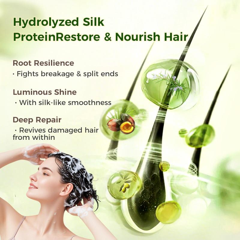 SYSNI 3-in-1 Shampoo for Hair Growth & Thickening infused with Batana Oil, Rosemary & Jojoba OilNourishes Scalp, Reduces Thinning, Promotes Fuller Hair300ML(10.14 oz).