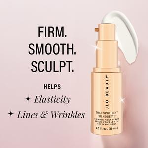 JLO BEAUTY That Spotlight Silhouette Firming Neck Serum - 50ml Single Item, Hydrating Peptide Moisturizer with Hyaluronic Acid & Anti-Wrinkle Peptides, Lightweight Essence for All Skin Types, Luxury Selfcare Neck Care, Restore, Smooth Skin Routine
