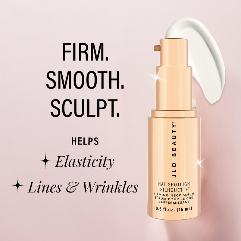 JLO BEAUTY Neck Firming Serum - That Spotlight Silhouette Neck & Décolleté Serum with Peptides & Red Algae, Jawline & Neck Care, Lightweight, All Skin Types, 1.7 oz