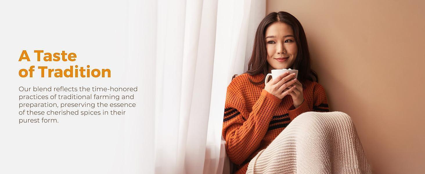 Turmeric Ginger Cinnamon Tea - 100% handmade,Eco-conscious Bags|No Sugar,No Caffeine,No Gluten,Vegan