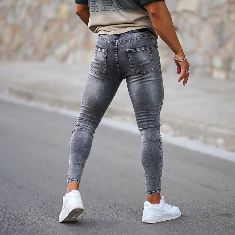 GINGTTO Men's Skinny Jeans Slim Fit Stretch Elastic Waist Jeans Pants