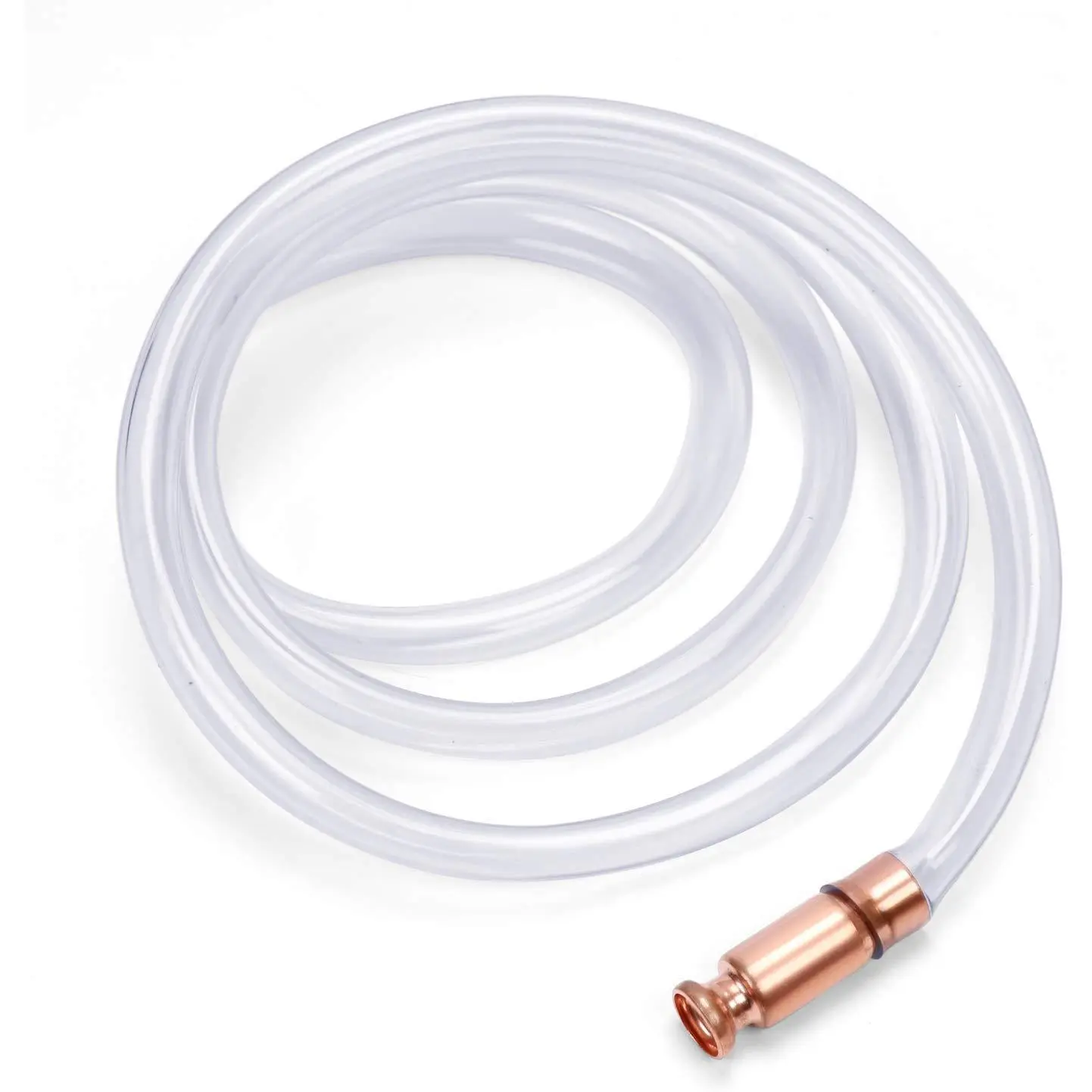 HORUSDY 6ft Multi-Purpose Suction Hose Kit with Built-in Simple Pump-Start Siphoning, 1/2in-6ft PVC Tube, Flexible Hose, Retractable Virgin Grade Tubing, Safe Glass Ball Valve for Fuels, Siphon Beer/Wine, Built-In Pump