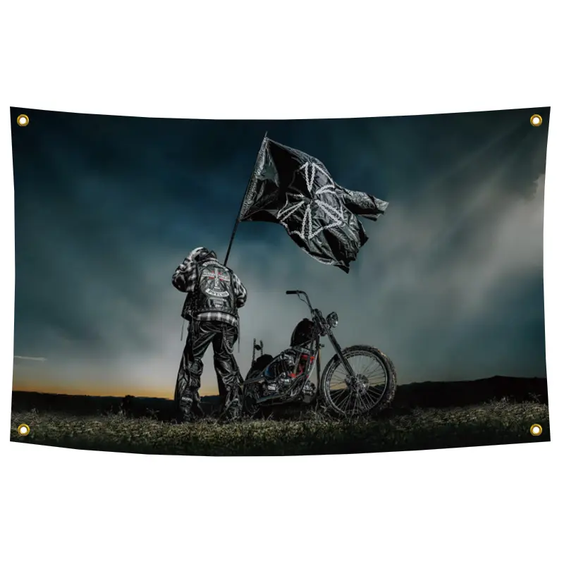 HSt Psycho Flag 3x5 Ft Tapestry Wall Mural - Sturdy Premium Grade Polyester, Fade Resistant Double Stitch Room Art for Indoor Home Decor Supplies