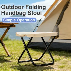 1 Count of outdoor folding handbag stool,Adds convenience to outings, Less fatigue from standing, red or khaki color